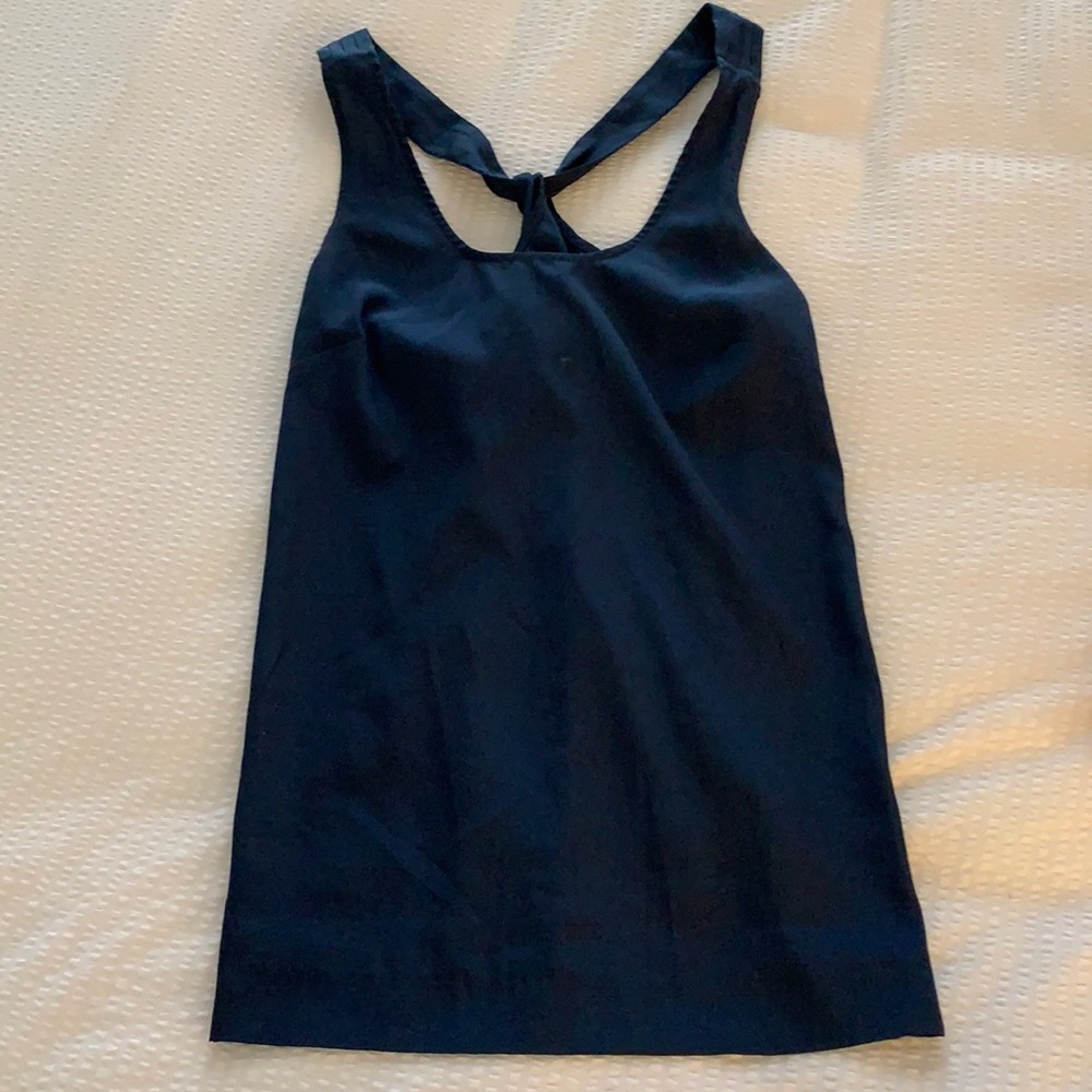Navy tank top blouse
